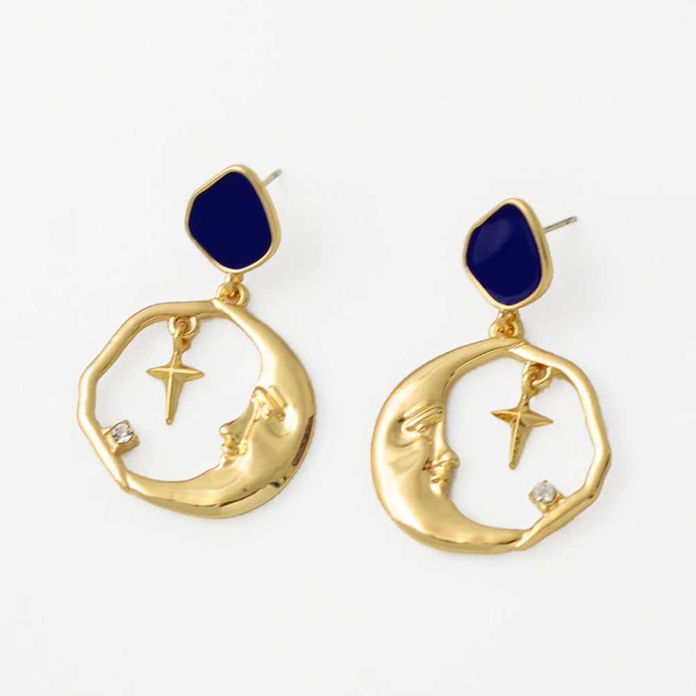 Anthropologie Vintage Gold Moon and Star - Picture 5 of 5
